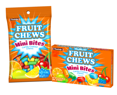 Group of Fruit Chew Mini Bites; Tootsie Roll products