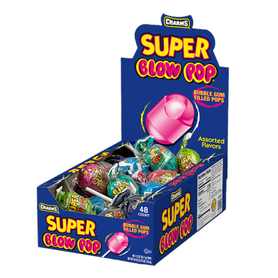 Group of Charms Super Blow Pops; Tootsie Roll products