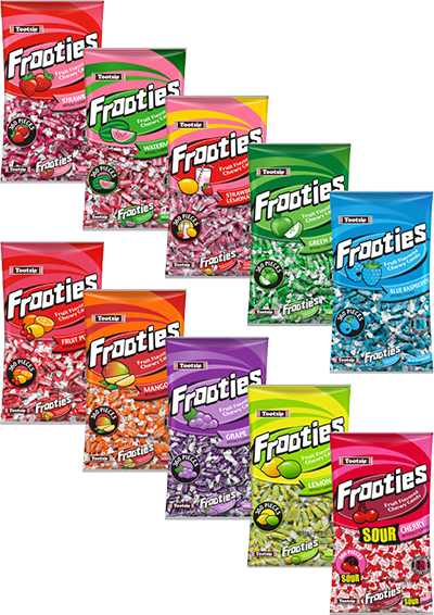 Group of Frooties; Tootsie Roll products