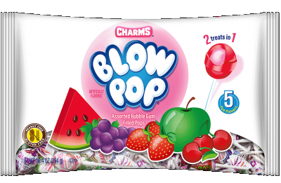 Group of Charms Blow Pops; Tootsie Roll products
