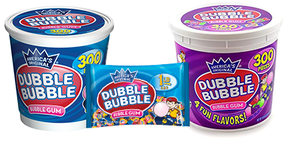Group of Dubble Bubble Twist Gum; Tootsie Roll products