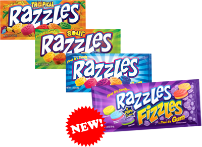 Group of Razzles; Tootsie Roll products
