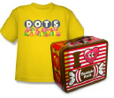 DOTS t-shirt and retro Tootsie Roll lunchbox